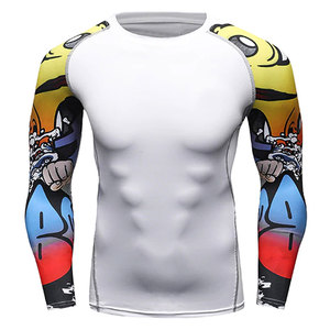 Camiseta de Compresión de Manga Larga para Hombre, Camiseta Deportiva con Estampado por Sublimación para MMA, BJJ, Surf, Gimnasio y Entrenamiento - Product Image 5