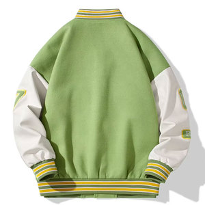 Blouson Bomber en Satin pour Hommes et Femmes, Style Urbain Personnalisable, en Nylon/Polyester, Col en V, Fermeture Éclair - Product Image 6