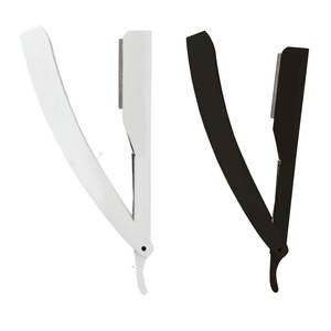 Rasoirs à doigts de barbier droits lame en acier inoxydable modifiable en différentes couleurs prix de gros - Product Image 1