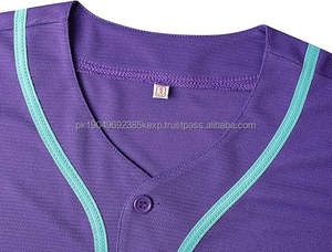 Sublimación Jersey Béisbol Moda Jersey personalizado Béisbol liso Sin mangas Negro Sublimado Camisetas de béisbol - Product Image 4