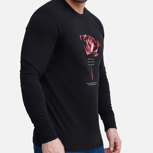 เสื้อยืดออกกำลังกายสำหรับผู้ชายคอกลมผ้าคอตตอน100% แห้งเร็วระบายอากาศได้ดีพิมพ์โลโก้ได้ตามต้องการสำหรับฤดูร้อน - Product Image 2