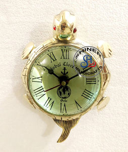 Reloj de mesa náutico de latón para decoración del hogar, colgante para escritorio, Tortuga, marino, romano, para oficina y Mesa - Product Image 4