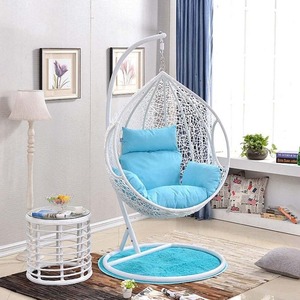 Fauteuil suspendu en rotin moderne et confortable pour jardin, mobilier de patio, intérieur/extérieur, pliable, pour balcon - Product Image 3