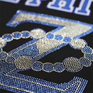 ZPB Football Jersey - Black & <b>Royal</b> <b>Blue</b> | 100% Polyester Zeta Phi Beta Jersey with Embroidered Logos & Shield | V-Neck - Product Image 6