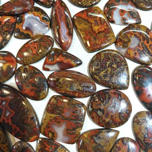 प्राकृतिक मोरोक्कन सीम एगेट कबोचोन बहुत मिश्रण आकार और आकार का ढीला रत्न थोक मूल्य गहने सामग्री बनाने के लिए - Product Image 1