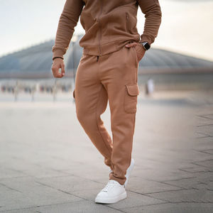 Ensemble de survêtement unisexe 2 pièces respirant en polaire à capuche pour homme, manches longues, sport, hiver, couleur unie, tenue décontractée, collection 2025 - Product Image 3