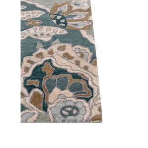 Hacienda Blue Boho Wool <b>Rugs</b> Hand Tufted Rectangular Pattern for Bedroom Living Room <b>Bedside</b> High Quality Plush Pile Tra-15057 - Product Image 4