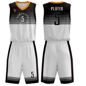 Maillot de basket-ball en polyester 100% grande taille pour garçons, vêtements de sport en maille respirante, uniforme d'été, vêtements de basket-ball certifiés BSCI - Product Image 3