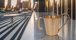 Authentic 2oz Moscow Mule Shot Mug Solid Copper Ceramic Cup Mini Size <b>Gift</b> Cup Design Pack of 1 - Product Image 5