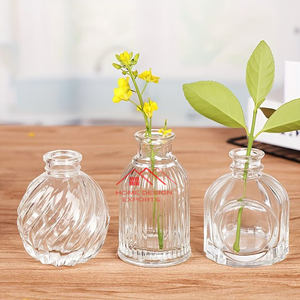 Vase à fleur en verre attrayant au design moderne, décor d'hôtel à la maison transparent de vente chaude pour la décoration de mariage - Product Image 4