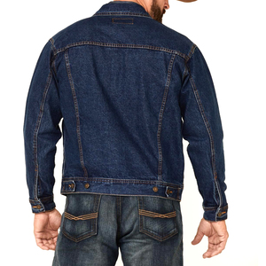 Couleur bleu foncé hommes nouveau design denim jeans vestes en gros dernière vente chaude denim coton jeans vestes - Product Image 4