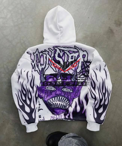 Sweat à capuche surdimensionné en molleton épais 100 % coton de haute qualité, respirant, écologique, style streetwear, avec poches, idéal pour l'hiver - Product Image 5