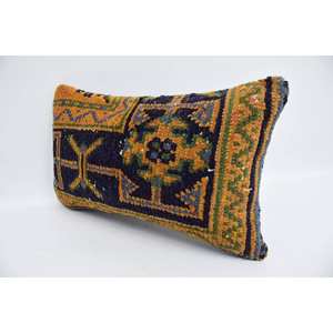 Multicolor Vintage Floral Kantha Patchwork Wool <b>Pillow</b> 12x20 Inches Soft Fabric for Home or <b>Sofa</b> Use - Product Image 4