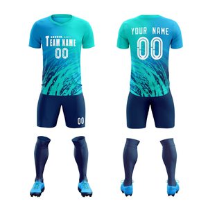 Uniformes de football personnalisés Uniformes de maillot d'équipe de football bon marché pour enfants Ensemble de maillots et de shorts de football pour enfants Vêtements de sport d'entraînement - Product Image 4