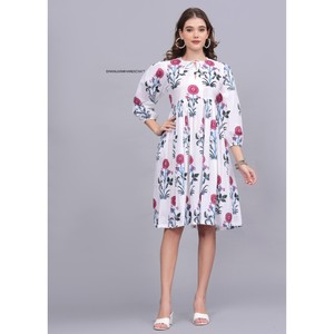 Túnica India estampada para mujer, ropa de playa Bohemia, vestido envolvente de algodón de diseñador de verano, vestidos de regalo - Product Image 5