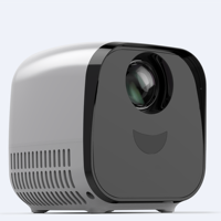 Projecteur LED portable L01, version gris argenté, micro-mini projecteur pour cinéma familial, meilleur choix que le laser