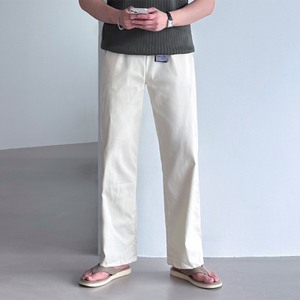 Pantalones de hombre, pantalones casuales de pierna ancha de primera calidad, pantalones de uso diario Unisex de algodón elástico de 4 vías, ropa de calle suave y cómoda, 4 colores H4009 - Product Image 1