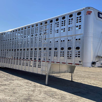 Remorque de bétail de vente chaude pour l'usage de ferme, semi-remorque résistante de transport des animaux, meilleur prix d'usine en gros de remorque de ferme