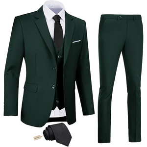 Costume pour homme, veste à trois boutons, double boutonnage, pantalon, coupe classique, mariage, affaires, veste formelle - Product Image 6
