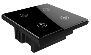 สวิตช์ไฟติดผนังอัจฉริยะ TUYA WiFi 4 ช่อง กระจกนิรภัย ควบคุมด้วยเสียงผ่าน Google Alexa ได้รับการรับรองมาตรฐาน CE สีดำ ระบบอัตโนมัติภายในบ้านสำหรับไฟส่องสว่าง - Product Image 6