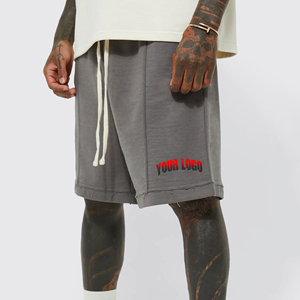 OEM/ODM 100% pantalones cortos de jogging de algodón para los hombres de Color sólido con bolsillos laterales boxy fit cómodo streatwear boxy fit mens Jogger - Product Image 4