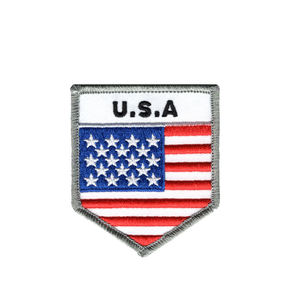 Pin de bandera Insignias Hierro reciclado en parches Bordado Bandera nacional Bandera personalizada Insignias de tela tejida Parches bordados de hierro - Product Image 4