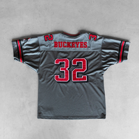 Venta al por mayor de diseño personalizado de fútbol americano Retro Mesh Jersey totalmente sublimación impresa de gran tamaño corto de talla grande