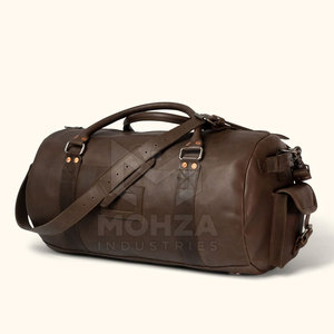 Venta en Línea, Bolsas de Viaje Plegables de Cuero Genuino, las Más Vendidas, con Forro de Poliéster, Cierre de Cremallera, Estilo Único, Unisex, al por Mayor - Product Image 2