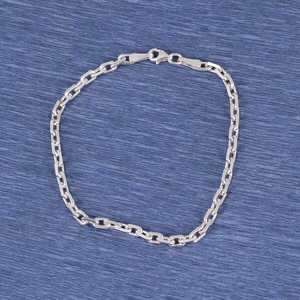 Bracelet chaîne en argent sterling 925 avec 50 perles pour occasions spéciales - Product Image 1