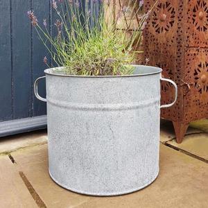 Antique Designer Galvanized Eco-Friendly Europe Luxury Flower Planter Rope Handle Customizable Home Garden Outdoor Indoor Green - Product Image 6