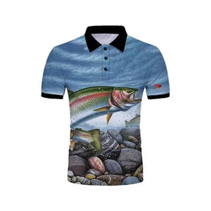 เสื้อยืดตกปลาแขนสั้นโปโลดีไซน์ใหม่ล่าสุดออกแบบโลโก้ได้ตามต้องการ - Product Image 1