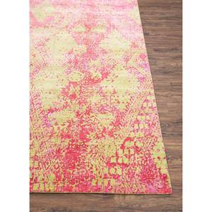 Alfombra Kavi Rosa y Morada de Lana y Seda de Bambú Anudada a Mano, 10 mm de Grosor, Diseño Abstracto para Entrada y Pasillo del Hogar -Esk-662 - Product Image 4