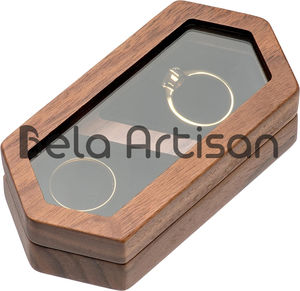 Pedidos a granel de propuesta de patrón cuadrado grabado y cajas de portadores de anillos para colecciones de joyas de minoristas - Product Image 2