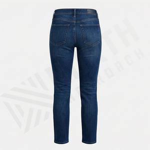 Jeans skinny en coton ample à taille haute sexy et tendance pour femmes, pantalon en denim décontracté extensible confortable, respirant, avec strass - Product Image 2