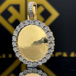 Pendentif Moissanite plaqué or 10 carats pendentif mémoire personnalisé Style Hip Hop pour hommes femmes personnalisable pour les enfants pour les photos - Product Image 3