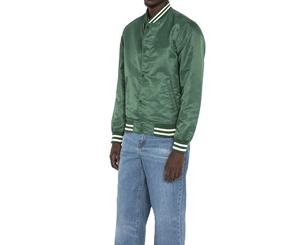 Chaqueta Bomber de satén con estampado personalizado, ropa de abrigo de béisbol OEM para hombres y mujeres, chaqueta universitaria de promoción de Marca - Product Image 6