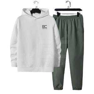 Chándal Deportivo para Hombre, Estilo Moderno y Transpirable, Corte Ajustado, Poliéster y Algodón, Liso - Product Image 1