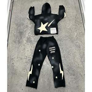 เสื้อฮู้ดดี้ทรงปกติสำหรับทุกเพศ ขายดี ผ้าหนาสำหรับฤดูหนาว รับผลิตแบบ OEM พร้อมสกรีนโลโก้ลายกราฟิกแบบ Acid Wash สไตล์สตรีทแวร์ - Product Image 4