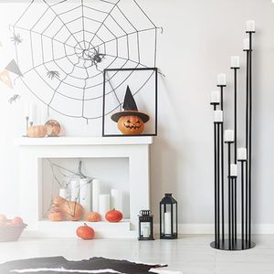 Candelabro para decoración del hogar, elegante portavelas de metal, adecuado para decoración de mesa e iluminación diaria cálida - Product Image 2