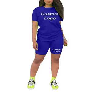 2023 Promotion Solid Biker Joggers Crop Tank Top Skinny Short Pants Set Women Summer Sleeveless 2-Piece Spandex/Polyester - Product Image 3