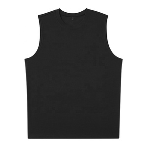 Camiseta de entrenamiento de algodón 100% al por mayor para hombre, camiseta sin mangas de entrenamiento en blanco personalizada, chaleco informal sin mangas para correr - Product Image 6