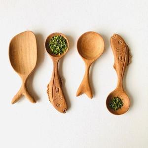 Ensemble de cuillères en bois tendance artisanales en bois naturel parfait pour la cuisine outils de cuisine à domicile best-seller écologique - Product Image 3