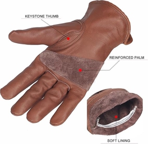 Cuir de vachette fendu travail gréeur robuste sécurité pour la construction et l'utilisation industrielle - Product Image 2