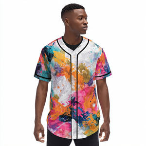 High Quality Sublimation Baseball Jersey Top <b>Men</b> Sportswear Training <b>Printed</b> Soft Ball <b>Shirt</b> <b>Men</b> - Product Image 4