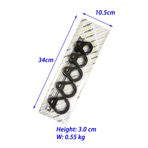 TAIWAN CALIBRE 5pc 24-38mm Oil Filter Offset <b>Socket</b> Wrench Removal Tools Set - Product Image 6