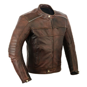 Nouvelle arrivée Veste de moto en cuir de haute qualité pour hommes quantité minimale de commande bas Veste de moto pour hommes - Product Image 4