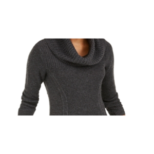 Style & Co Maglione tunica casual da donna con collo a cappuccio grigio Petite S-per l'autunno - Product Image 2