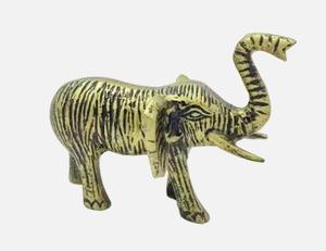 Nordique Art déco métal artisanat éléphant tigre Figurines fonte d'aluminium finition dorée maison Festival décor bureau directement - Product Image 3
