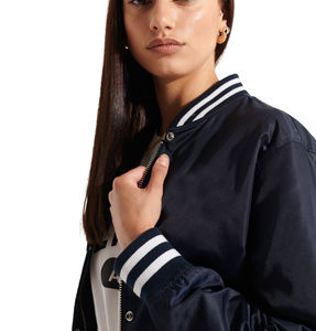 Veste universitaire pour femme unie et teinte en vente chaude 2025, veste universitaire coupe-vent pour femme, service OEM en gros - Product Image 4