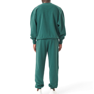 Wholesale Custom Logo Men <b>Plain</b> <b>Tracksuit</b> Jogging Jogger Suit Set Crewneck Streetwear Casual Customised Sweatsuit for Men - Product Image 5